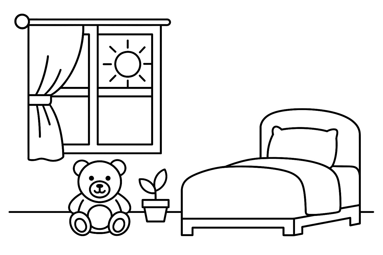 Outline drawing for Day 1 coloring activity